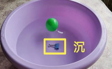 大班沉与浮活动教案7篇