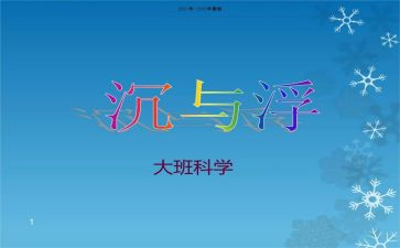 教案沉与浮反思精选5篇