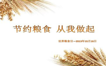 爱粮节粮的演讲稿6篇