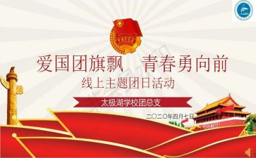 关于团日活动的总结7篇