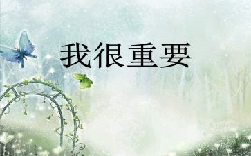 我很重要心得体会5篇